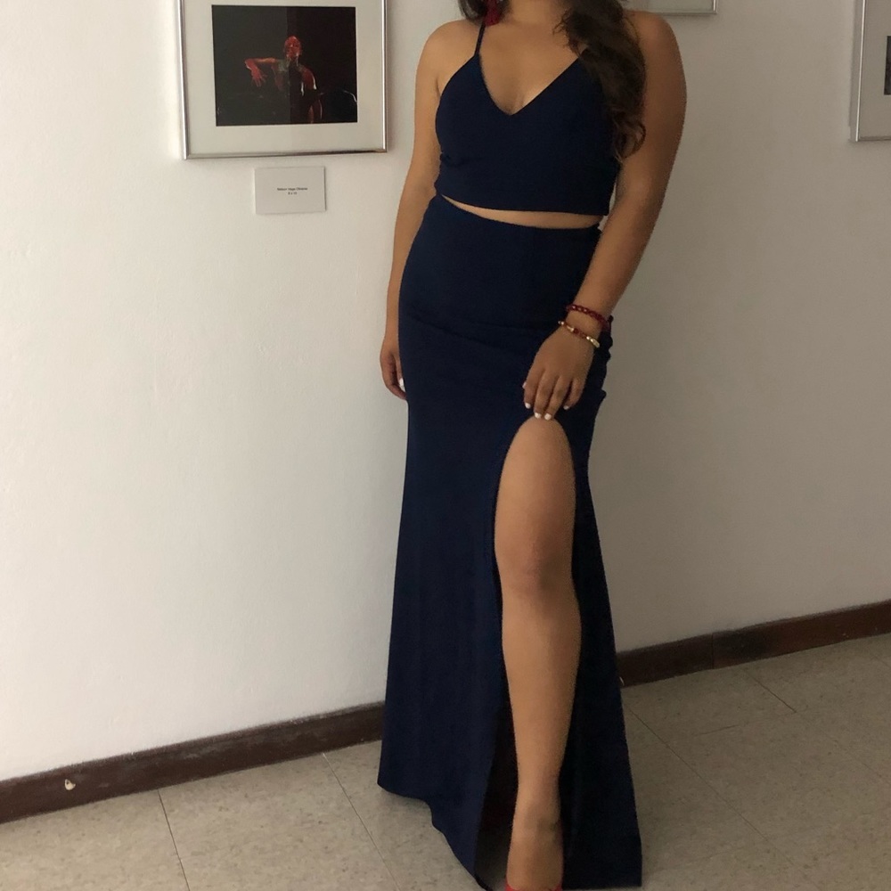 Navy blue Two piece set.